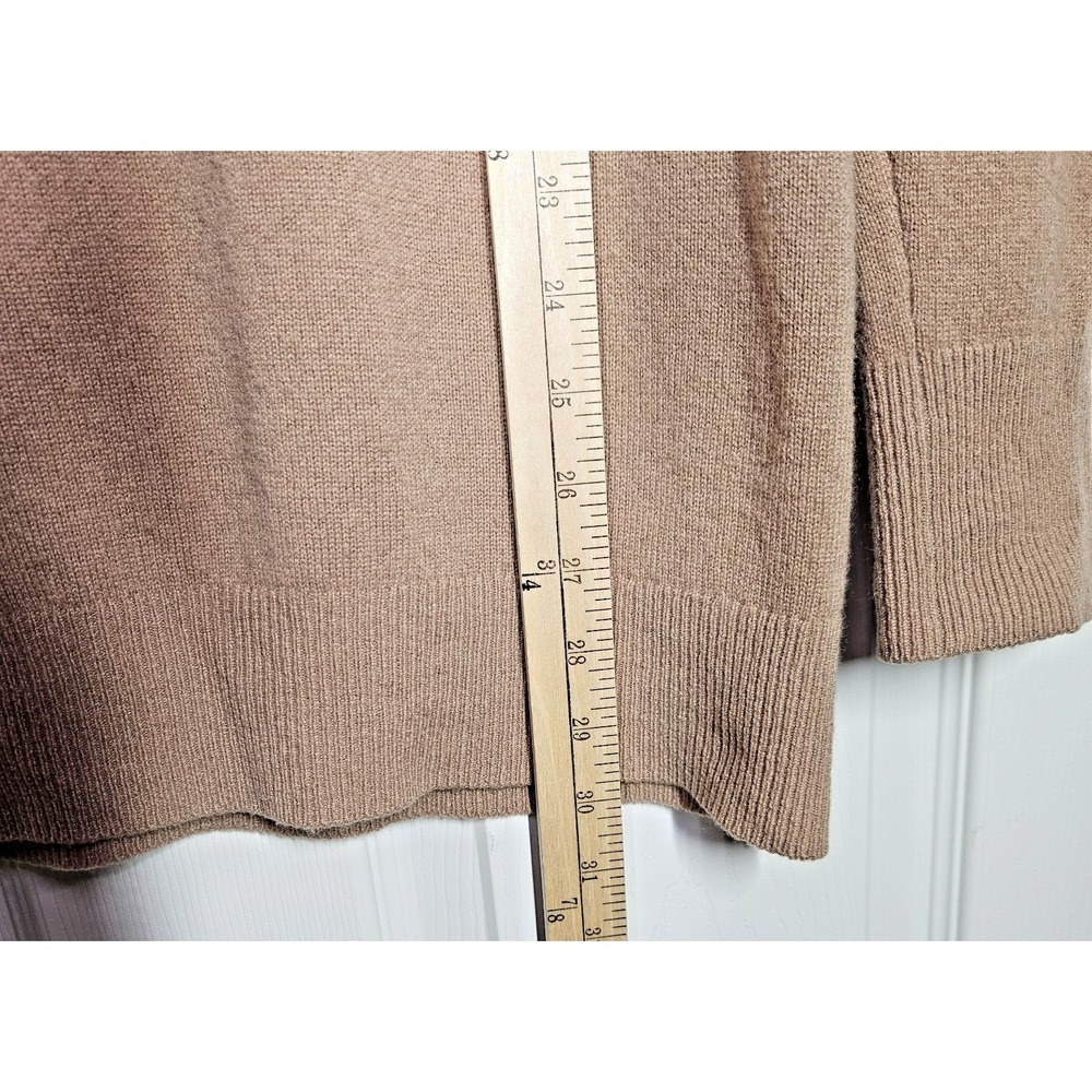 Equipment Femme Asher Tan V-Neck 100% Cashmere Tunic Sweater S Oversized Luxury - Picture 5 of 7